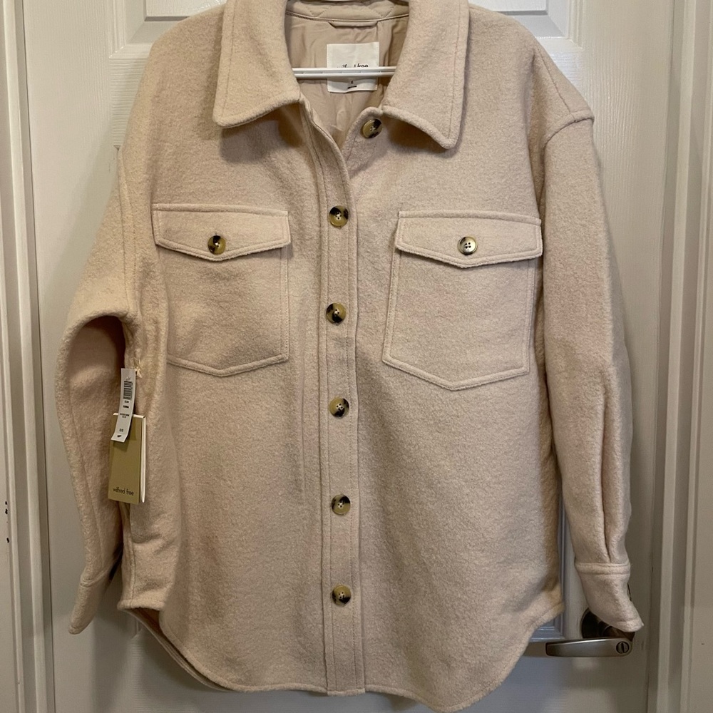 Wilfred Cream GANNA Shacket Wool coat